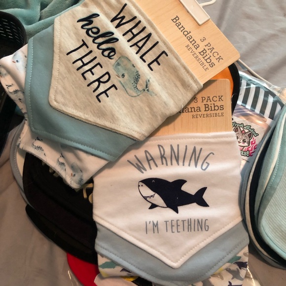 MOSTLY NEW Lot of Baby (mostly boy) Bibs (37pcs) - Picture 2 of 4